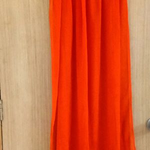 Tan Color Kurta With Orange Pajama And Dupatta