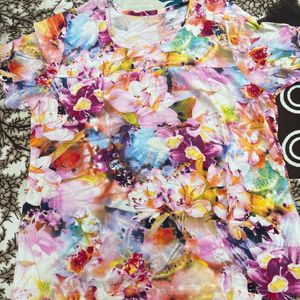 multi color floral top