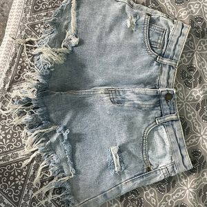 Light Blue Denim Shorts