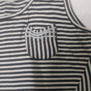 Striped Tank with Glitter pocket