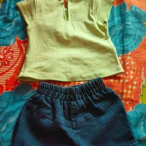 Baby Girl Hot Pant Top Set