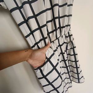 White Checkered Dress