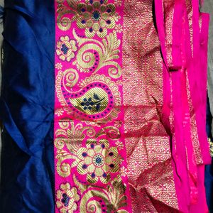 Self Design Banarasi Cotton Silk Saree Multicolor