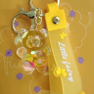 Cute Yellow Bear Keychain 💛🧸