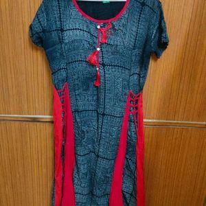 Black Kurta With Chapal