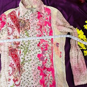 Guess pink multi colour vintage shirt