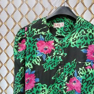 New Floral Green Art Shirt