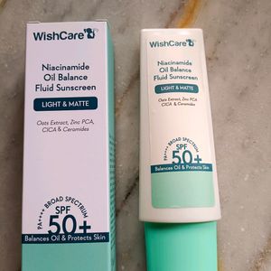 wishcare niacinamide oil balance fluid sunscreen