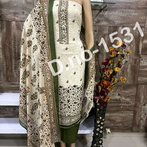 Cotton Embroidery Dress Material