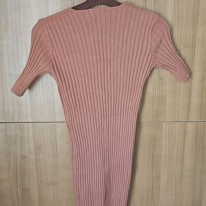 Ribbed Peach Dress