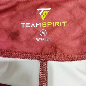 Teamspirit Maroon Printed Active Wear (Women)