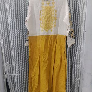 White & yellow Kurti