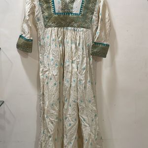 Anarkali Kurta Off White