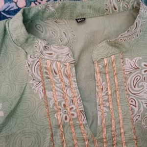 Golden Foil Print Kurta