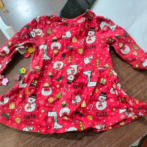 Xmas Dress For 0-2 Years