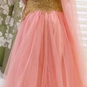 Valentine Special Peach 🍑 Cindrella Gown..