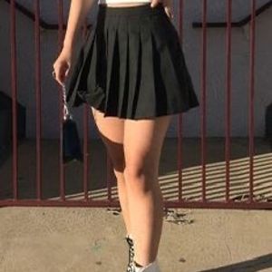 Black Stylish Pleated Skirt