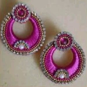 Hand Made Silk Thread Earrings