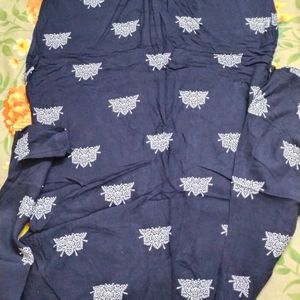 Blue Colour Printed Kurta For Women