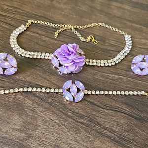 Lavender Neckpiece Set