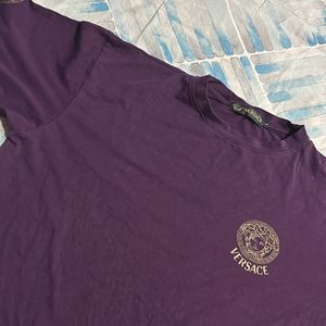 Purple Versace Tshirt For Women