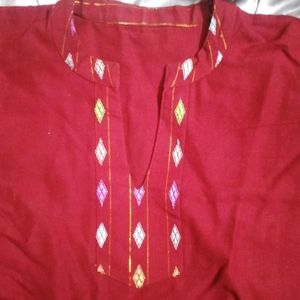 Warm Maroon Tunic Top