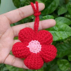 Crochet Flower Bag Charm🌸❤️