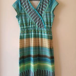 Cyan Multicolour Onepiece Dress