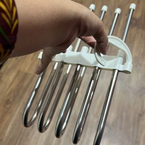 2 Pieces- 5 In One Stainless Steel Foldable Hanger