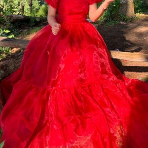 Red Organza Dress