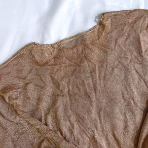 Pinterest Nude Shinny Knitted Top By Good Splendid