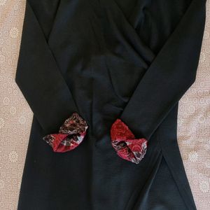 Full Sleeved Black Bodycon Dress
