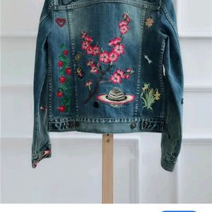 Gucci Embroidered Patches Cotton Denim Jacket