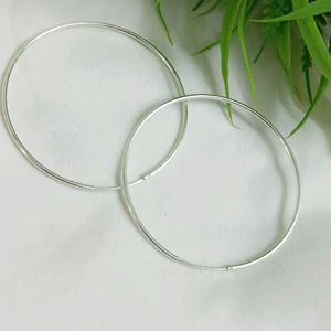 Pure silver Hoop