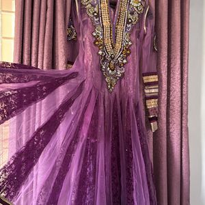 Purple Anarkali Gown