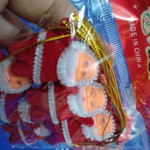 Pack of 6 Santa Christmas Decorations