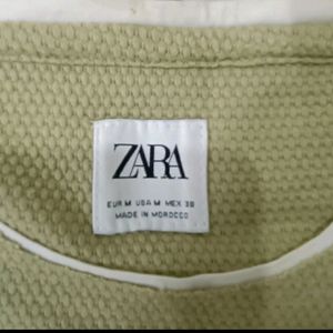 Zara Long Sleeves Sage Green Tshirt