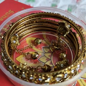 Golden Bride Set Of 4 Bangles