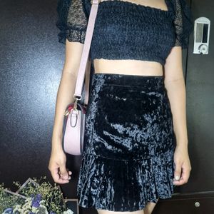 Korean Kpop Velvet Skirt