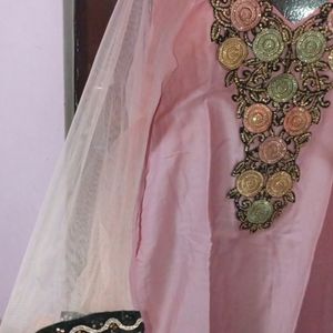 Baby Pink party Wear Kurta