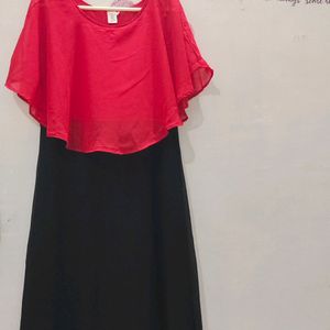 New Beautiful Black & Red Gown