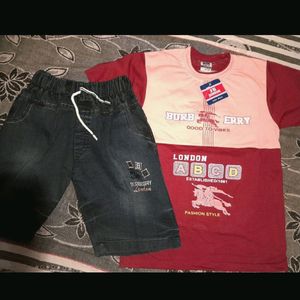 🆕️Tshirt And Shorts Set For Children