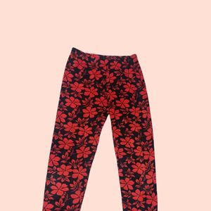 Floral Printed Woolen Pant