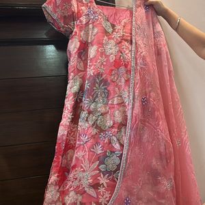 Partywear Heavy Light Pink Salwar Suit