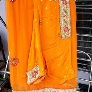 Partywear Pure Chiffon Saree