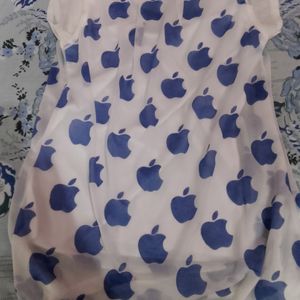 Beautiful Blue Apple Print Top