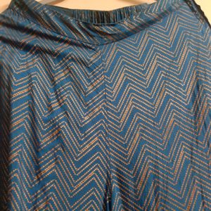 Zig-zag Design Blue Plazzo