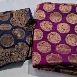 New  Silk Saree With Paded stitched Blouse