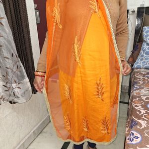 Orange Dupatta For Traditionals