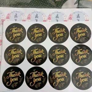 Thank You Sticker, 1.5 inch, Waterproof  (100pcs)